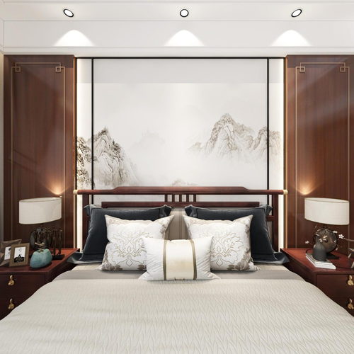 New Chinese Style Bedroom-ID:413329651