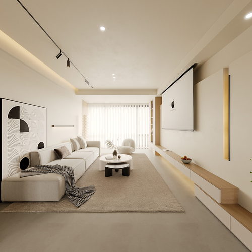 Modern A Living Room-ID:606832039