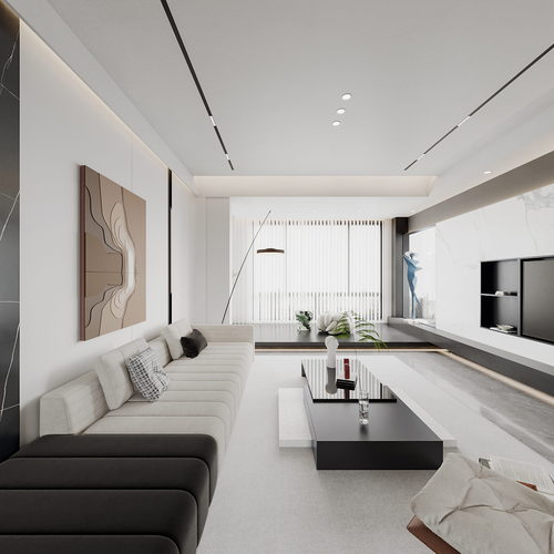 Modern A Living Room-ID:655982027