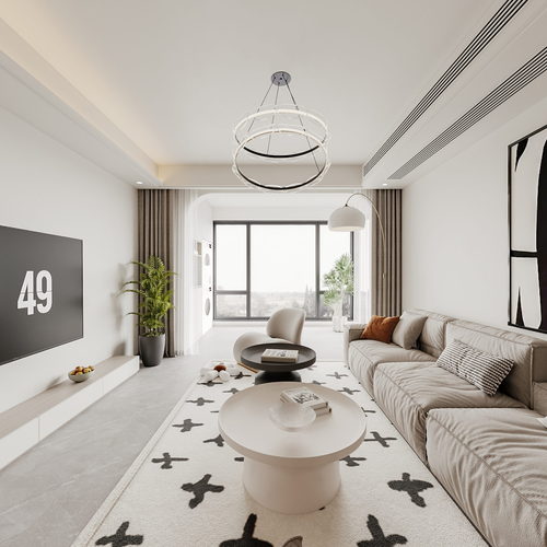 Modern A Living Room-ID:952420249