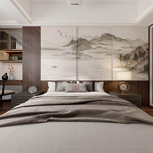 New Chinese Style Bedroom-ID:804071906