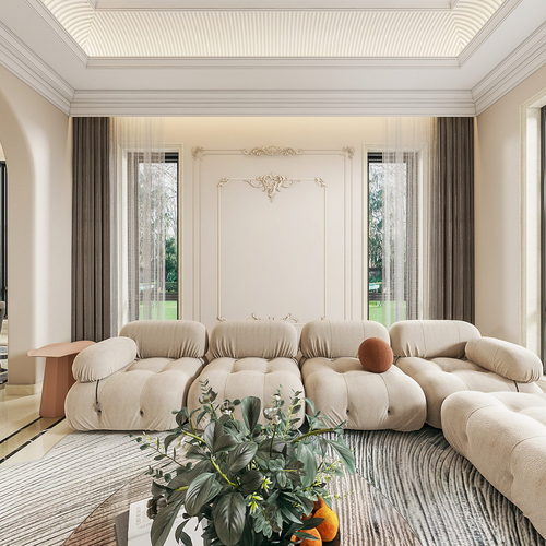 French Style A Living Room-ID:837284099