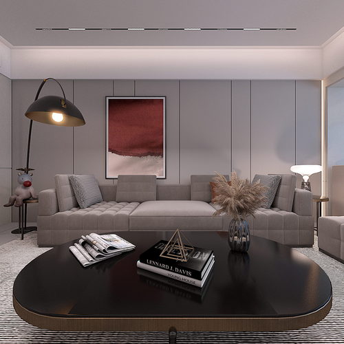 Modern A Living Room-ID:690516003