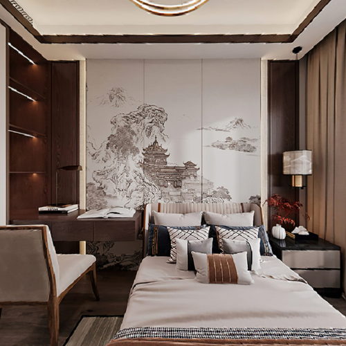 New Chinese Style Bedroom-ID:324377063