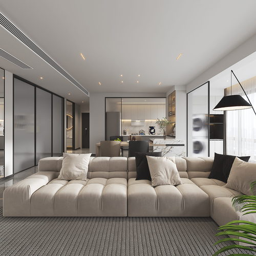 Modern A Living Room-ID:868637082