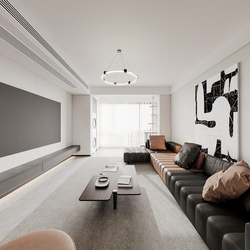 Modern A Living Room-ID:516530043