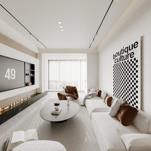 Modern A Living Room-ID:912511119