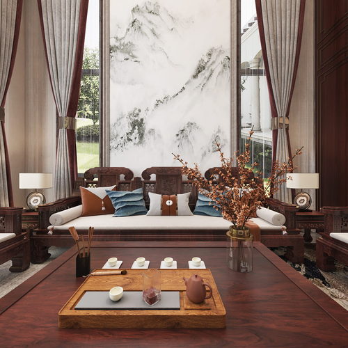Chinese Style A Living Room-ID:102293976