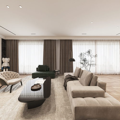 Modern A Living Room-ID:495897052