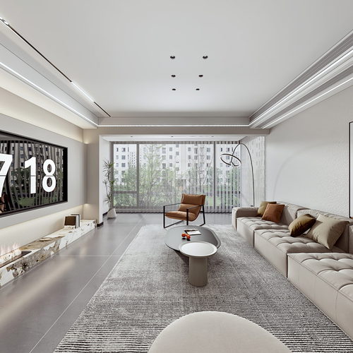 Modern A Living Room-ID:380789048