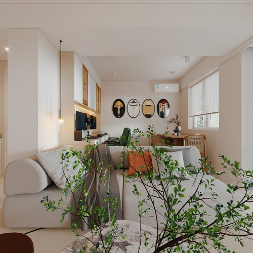 Modern A Living Room-ID:282053958