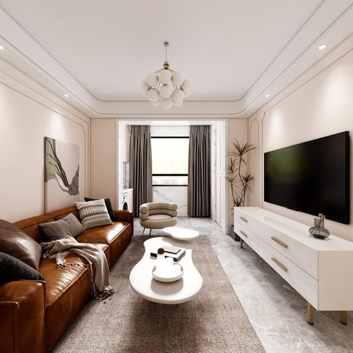 Modern A Living Room-ID:655083896