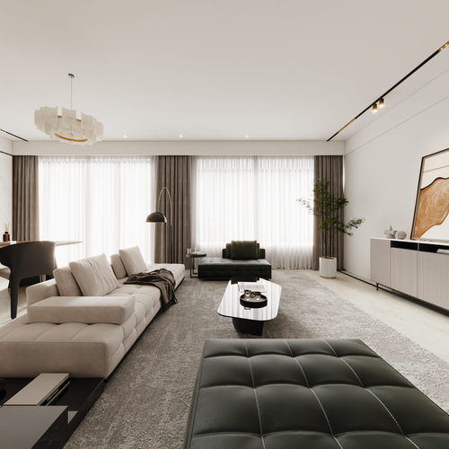 Modern A Living Room-ID:708904038