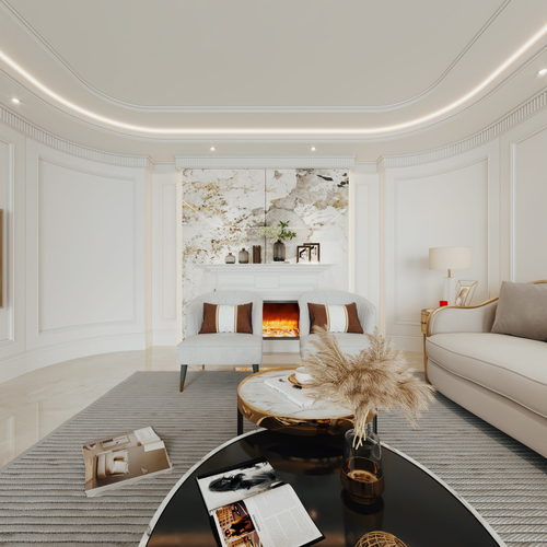 Modern A Living Room-ID:438530924