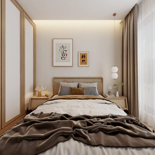 Japanese Style Bedroom-ID:370891096