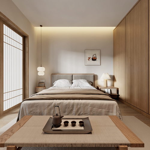 Japanese Style Bedroom-ID:940599929