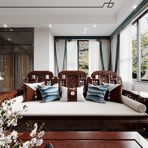 Chinese Style A Living Room-ID:762852915