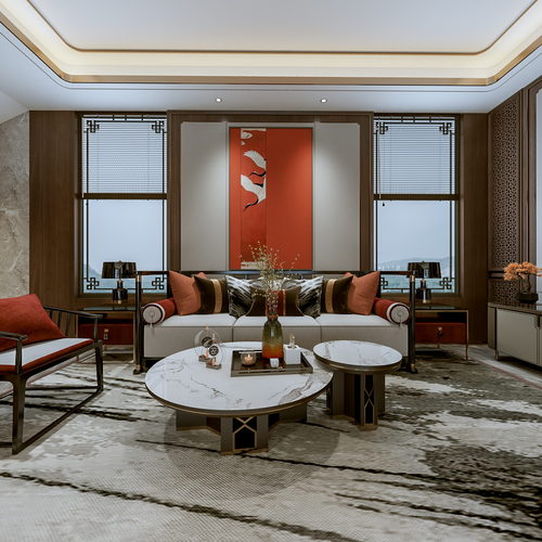 New Chinese Style A Living Room-ID:839082002