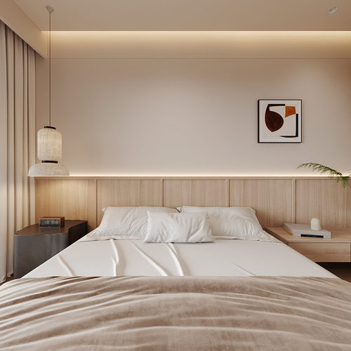 Modern Wabi-sabi Style Bedroom-ID:595112097