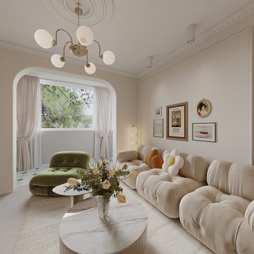 French Style A Living Room-ID:579853065