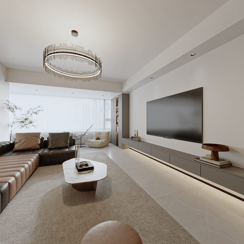 Modern A Living Room-ID:963855035