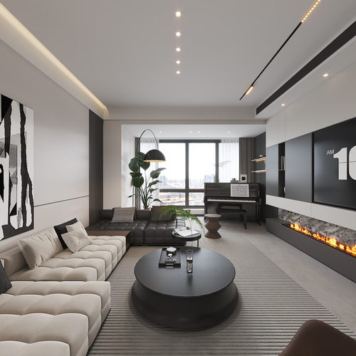 Modern A Living Room-ID:467096099