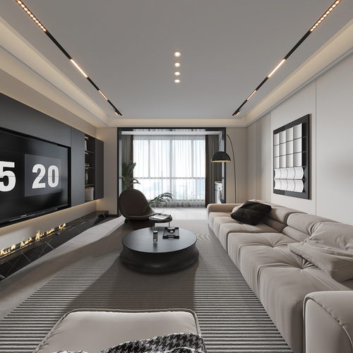 Modern A Living Room-ID:690123087
