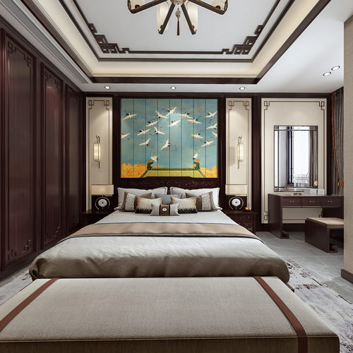 Chinese Style New Chinese Style Bedroom-ID:195744045