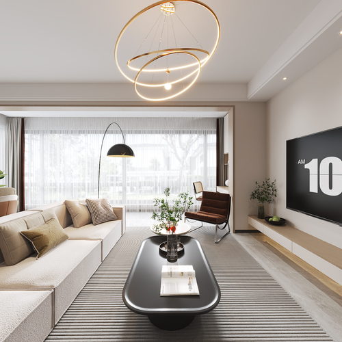 Modern A Living Room-ID:924542908