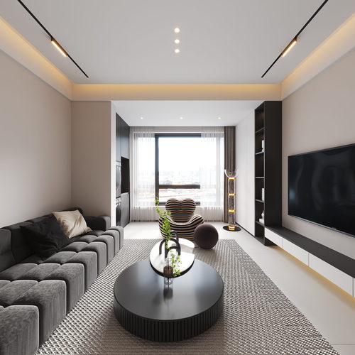 Modern A Living Room-ID:434675939