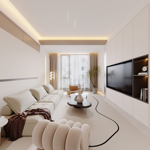 Modern A Living Room-ID:680859133