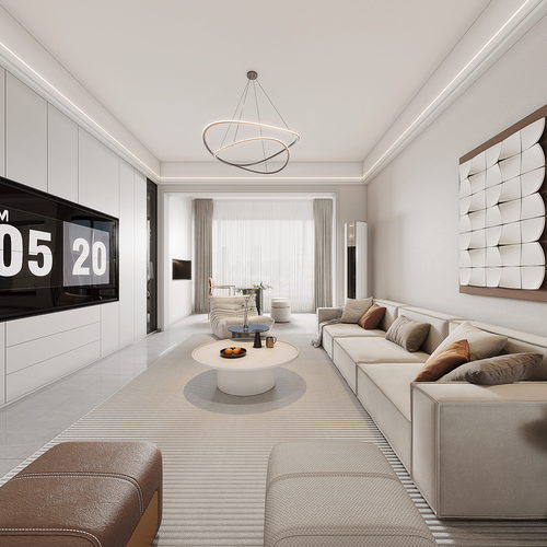Modern A Living Room-ID:504529954