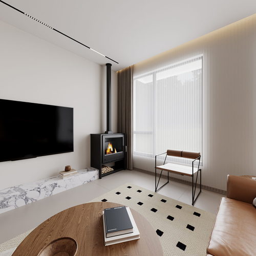 Modern A Living Room-ID:734496123