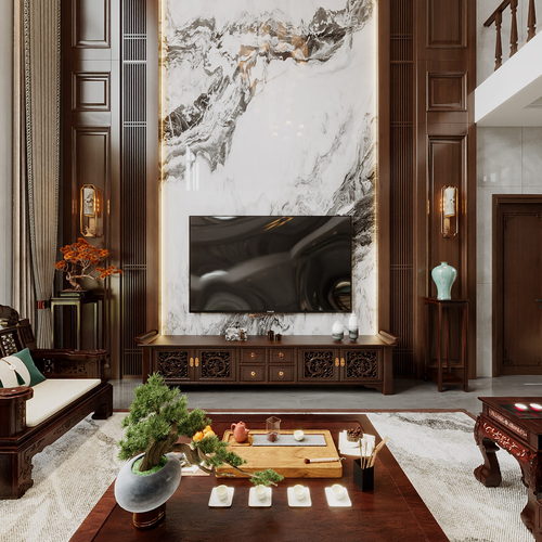 Chinese Style A Living Room-ID:140831956