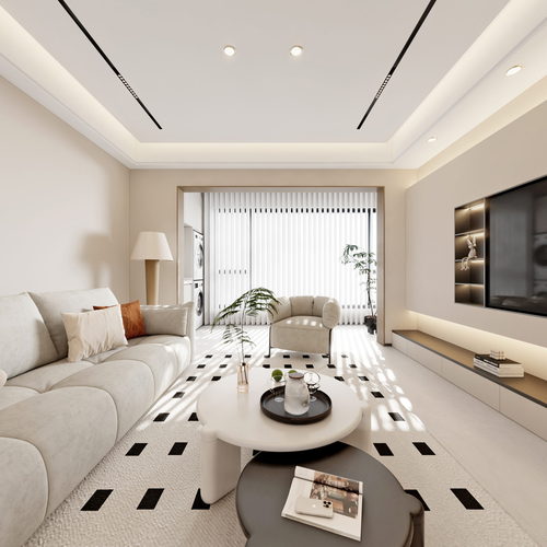 Modern A Living Room-ID:384852894