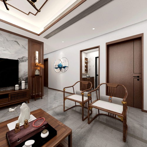New Chinese Style A Living Room-ID:460870391