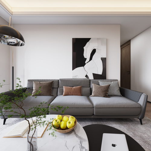 Modern A Living Room-ID:615665911