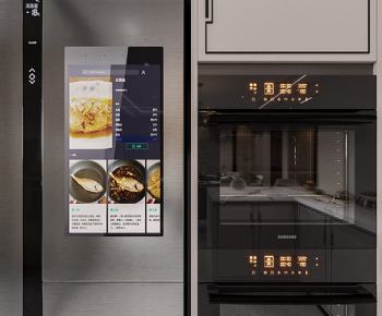 全景-新中式厨房+客餐厅3D模型