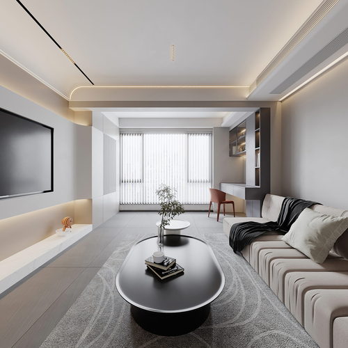 Modern A Living Room-ID:406606917
