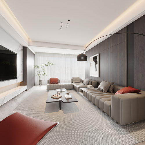 Modern A Living Room-ID:725842957