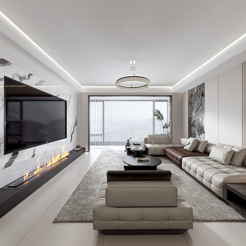 Modern A Living Room-ID:762650976