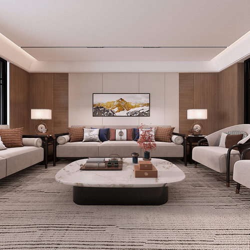 New Chinese Style A Living Room-ID:260126112