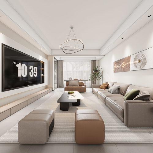 Modern A Living Room-ID:132477056