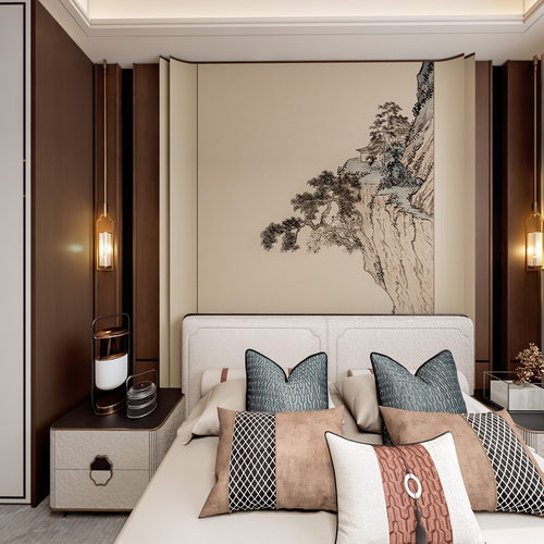 New Chinese Style Bedroom-ID:789576059