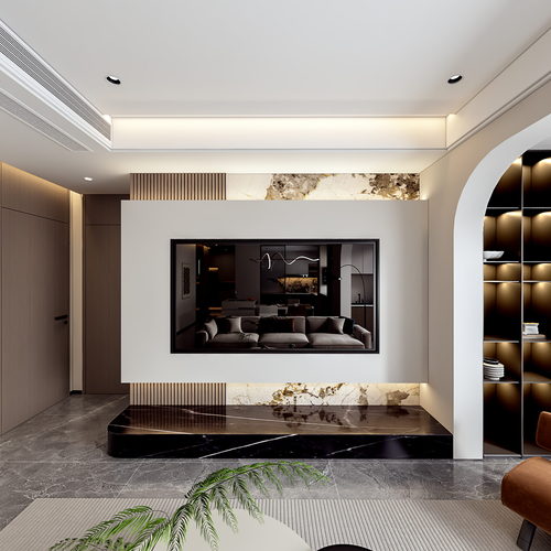 Modern A Living Room-ID:804496059