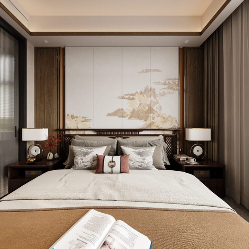 New Chinese Style Bedroom-ID:717930082
