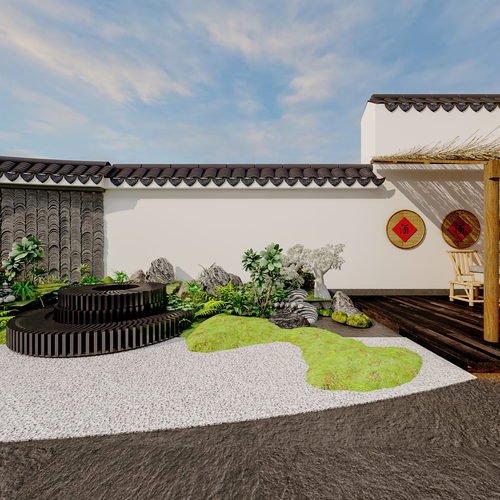 New Chinese Style Courtyard/landscape-ID:936531074