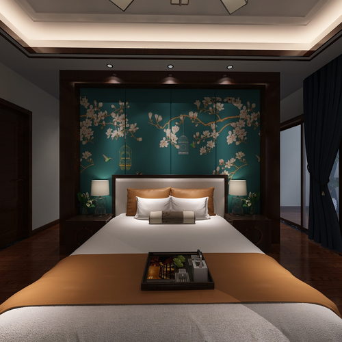 New Chinese Style Bedroom-ID:401438009