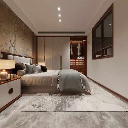 New Chinese Style Bedroom-ID:795284038