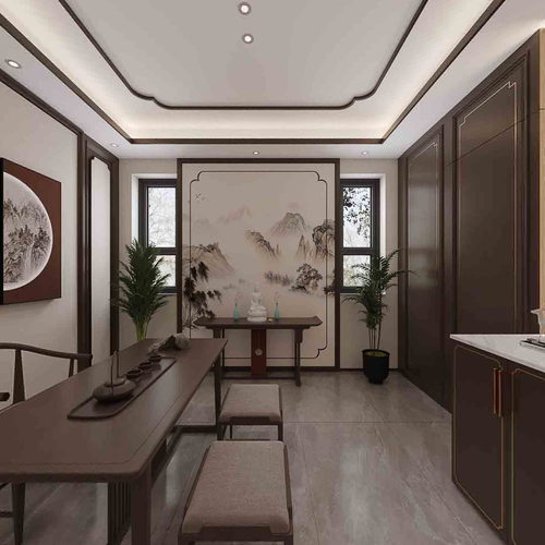 New Chinese Style A Living Room-ID:575247057